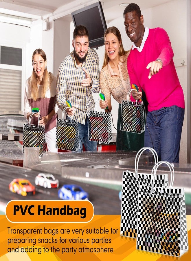 مجموعة هدايا آبي لايك المكونة من 24 قطعة، مصنوعة من مادة PVC شفافة بنقشة سيارات السباق، مزودة بمقابض، مثالية لتوزيع الحلوى والهدايا في الحفلات ذات الطابع الرياضي، ولتزيين حفلات أعياد الميلاد. - Image 3